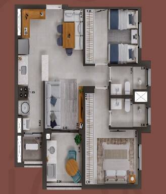 Apartamento, 2 quartos - Foto 6